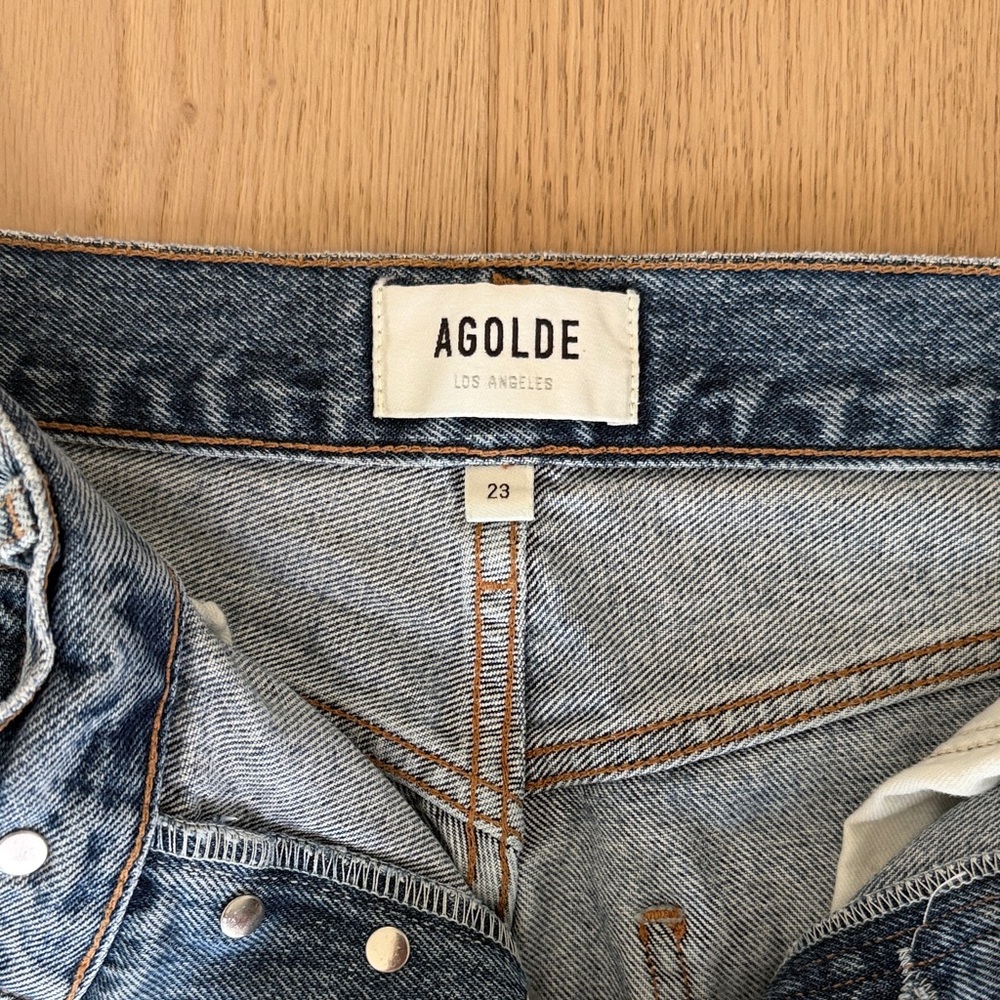 Agolde | Riley High Rise Straight Crop Jeans - Picture 2 of 5